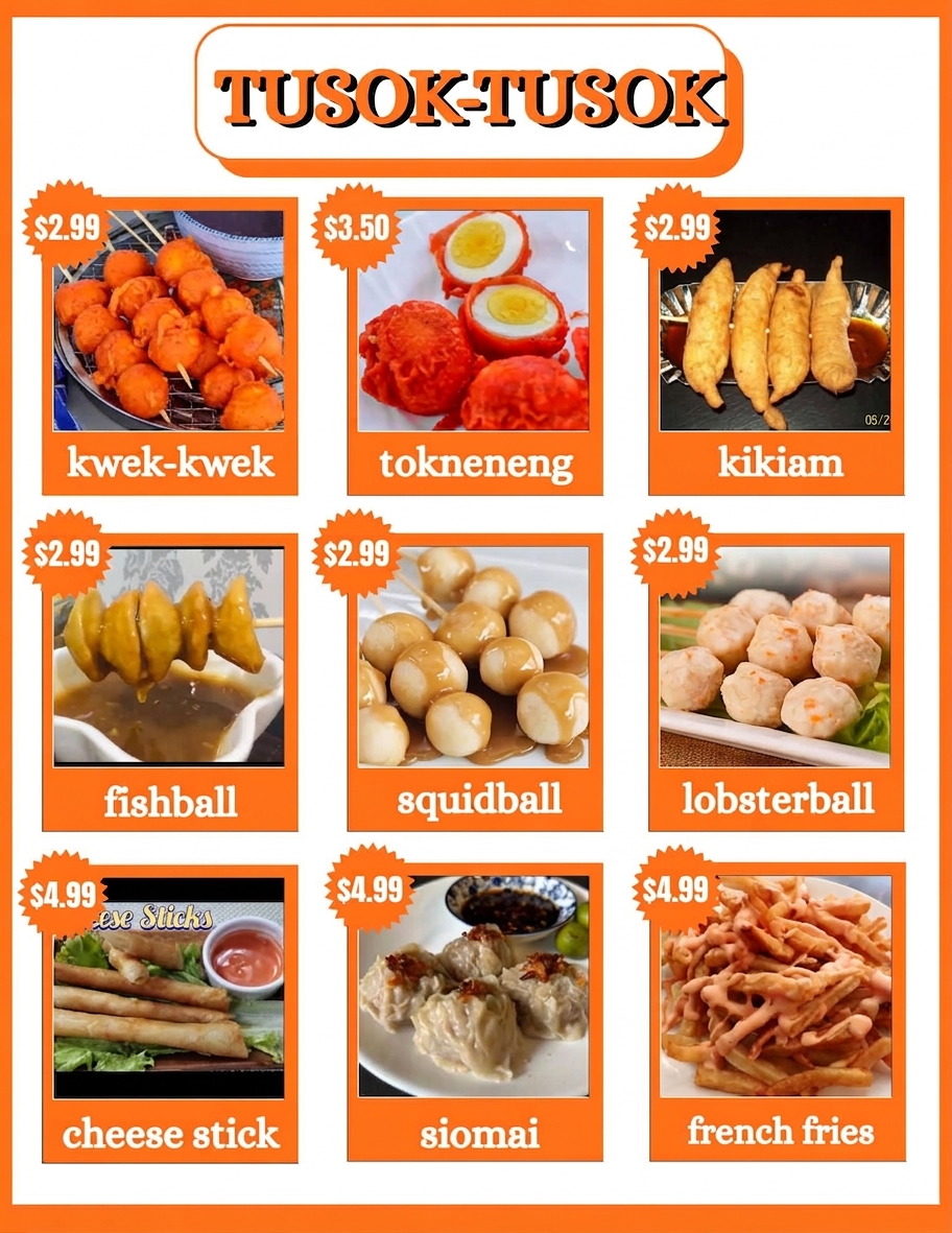 Tusok-Tusok menu